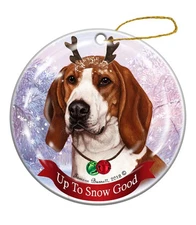 Holiday Pet Gifts Tree Walker Coonhound Dog Porcelain Christmas Ornament