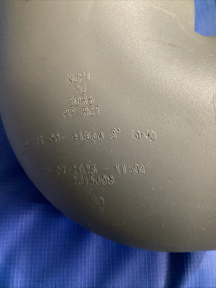 Niron 90-Degree Schedule SDR 7.3 PP-RCT Elbow 3" Socket Fusion (lot Of 4) - Image 3 of 3