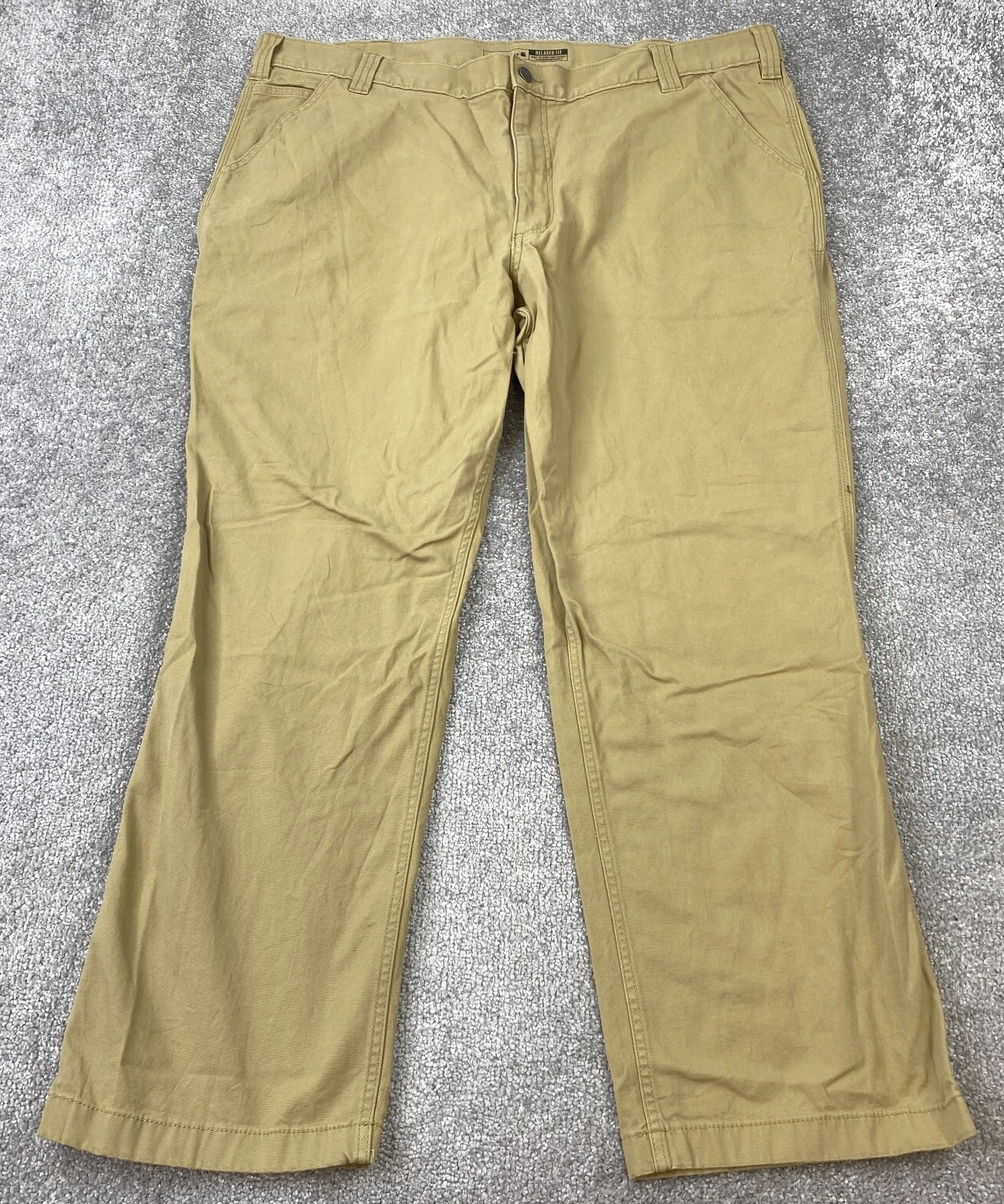Carhartt Relaxed Fit Cargo Pants Men's 42 x 30 (29) Khaki Tan Casual