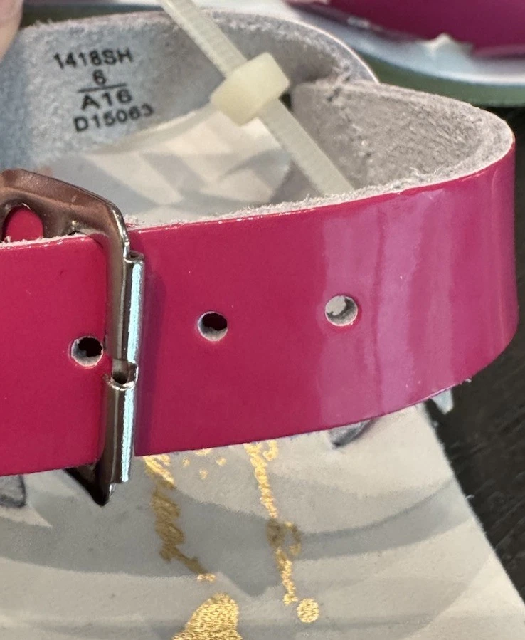 Salt-Water Size 6 Toddler Sun-San Sweetheart Sandals Fuchsia Strap Slingback - Image 3 of 4