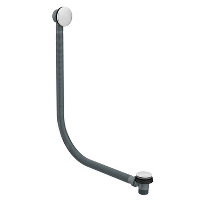 Click Clack Badablauf mit Überlauf Nickel gebürstet Easy Clean Pop Up Stopfen G11/2