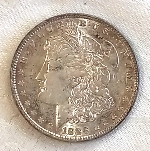 XF 1886 (P) Morgan Silver Dollar Cleaned
