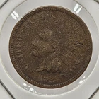 Key Date 1872 Indian Head Cent / Penny Damage Book Filler