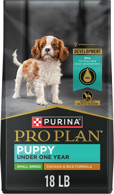 Purina Pro Plan High Protein Small Breed Puppy Food DHA Chicken & Rice Formula -