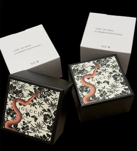 2 x Gucci petit/moyen rose logo serpent rangement cadeau/boîte à bijoux