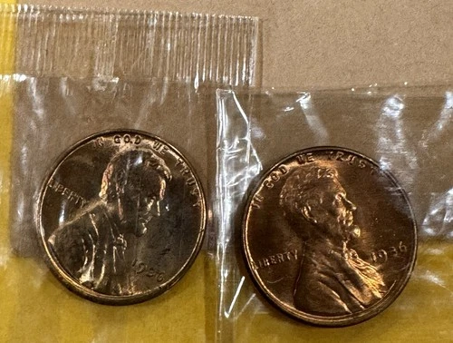 1936 Lincoln Wheat Cent Gem BU Lot Of 2