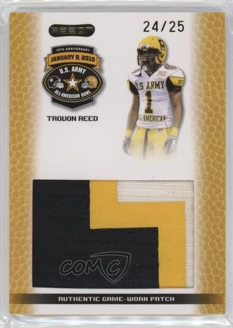 2010 Razor US Army All-American Bowl Jersey Patch /25 Trovon Reed #PT-TR1 Patch