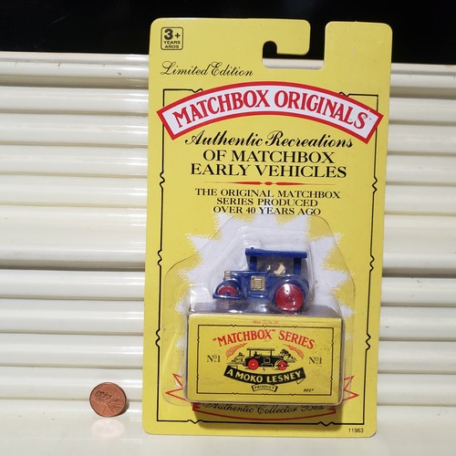 Matchbox ORIGINALS 1992 #1 AVELING BARFORD Road Roller Moko Lesney ReCreation  - Picture 2 of 3