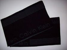 Calvin Klein Scarf Knit Mens Winter Dress Warm Muffler Black Signature OSFM NWT