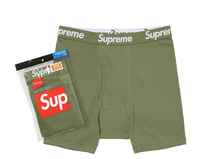 Supreme x Hanes Boxer Briefs 2 Pack Olive (SS22A33) Size M-XL