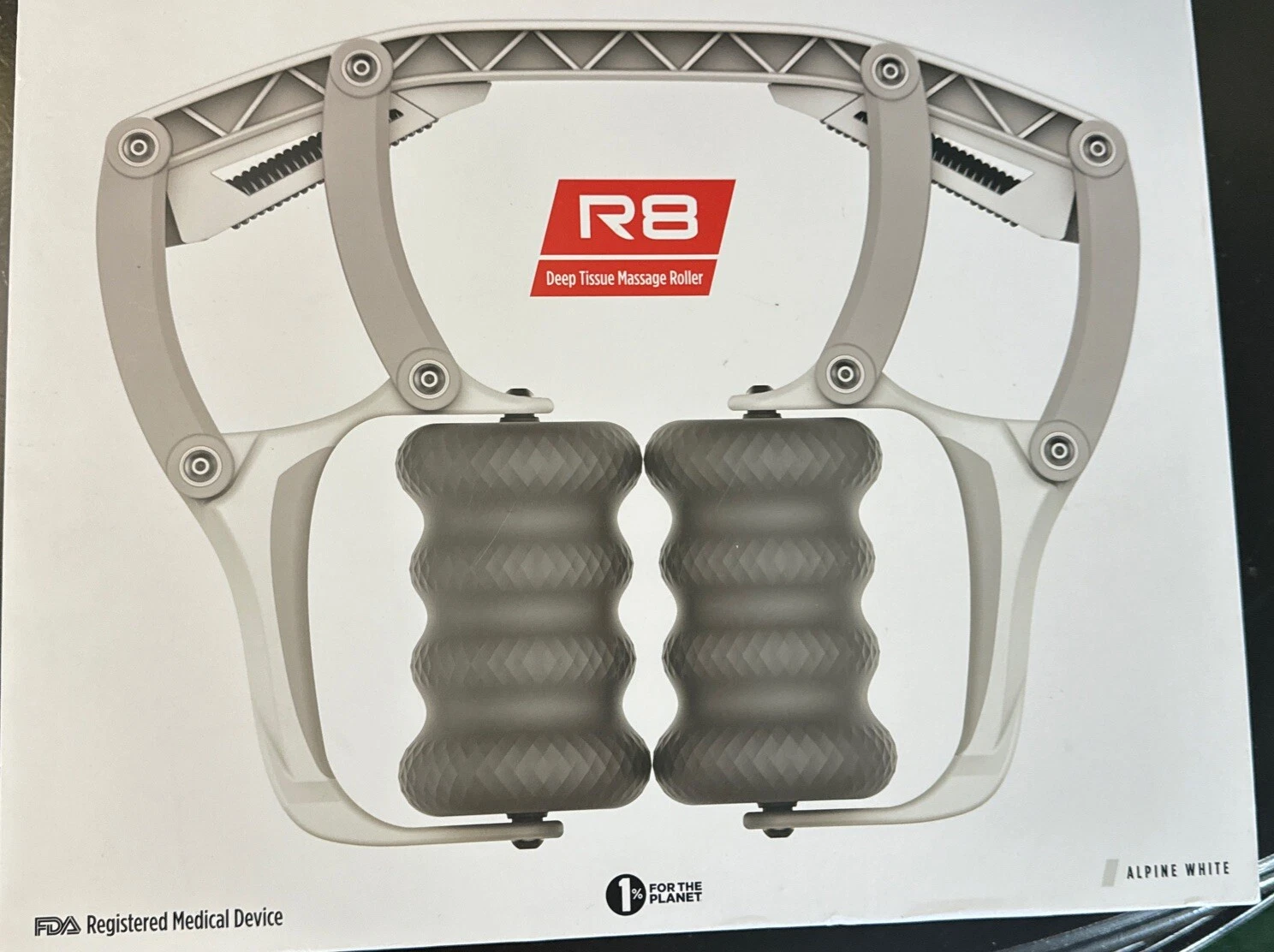 Roll Recovery R8 Deep Tissue Massage Roller Tool ALPINE WHITE