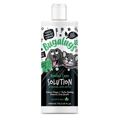 BUGALUGS Dog Breath Freshener Dental Care Water Additive Plaque &Tartar Remover