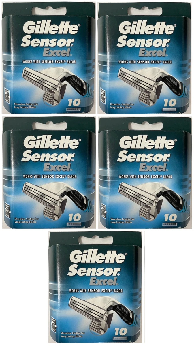 Gillette Sensor Excel Men's Razor Blade Refills, 10 Count