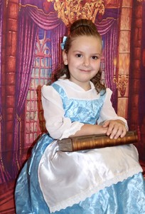 Disney Store Belle Beauty Beast Costume Dress Blue Village Provincial Bow Apron Ebay