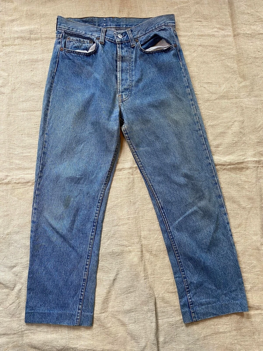 Vintage 1980s Levis 501 - 0115 USA Made Denim Jeans. 30