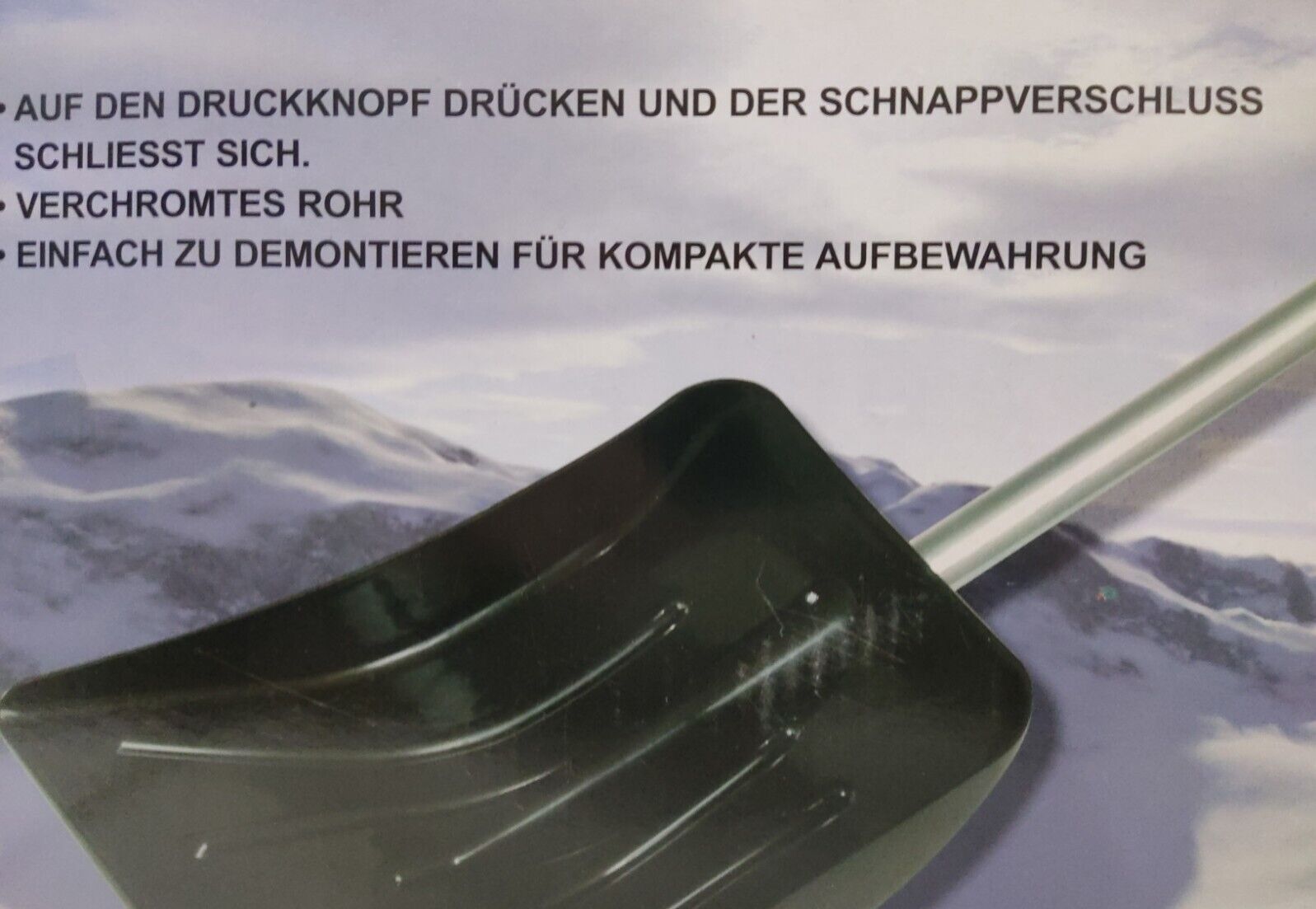 Fiskars Auto-Schneeschaufel, X-series, Länge: 98 cm, Aluminium