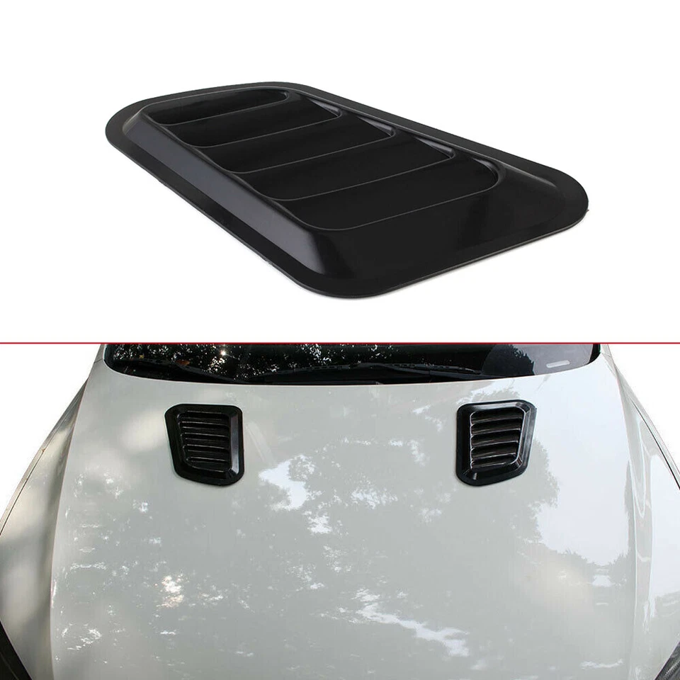 Carro 1 par motor dianteiro entrada fluxo de ar turbo capô ventilação tampa capô acessórios - Imagem 3 de 4