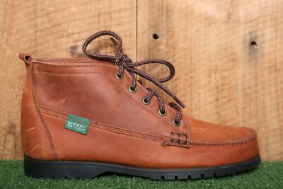 Sperry Top Sider Brown Leather Chukka Moc Toe Boots Shoes Men’s size 10.5 Tour Moc Mid Top Sneaker Tan | Sperry main image 4