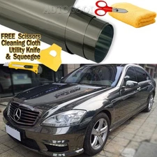 36" x 60" Dark Chrome Mirror Black Vinyl Film Wrap Sticker Stretchable 3ft x 5ft