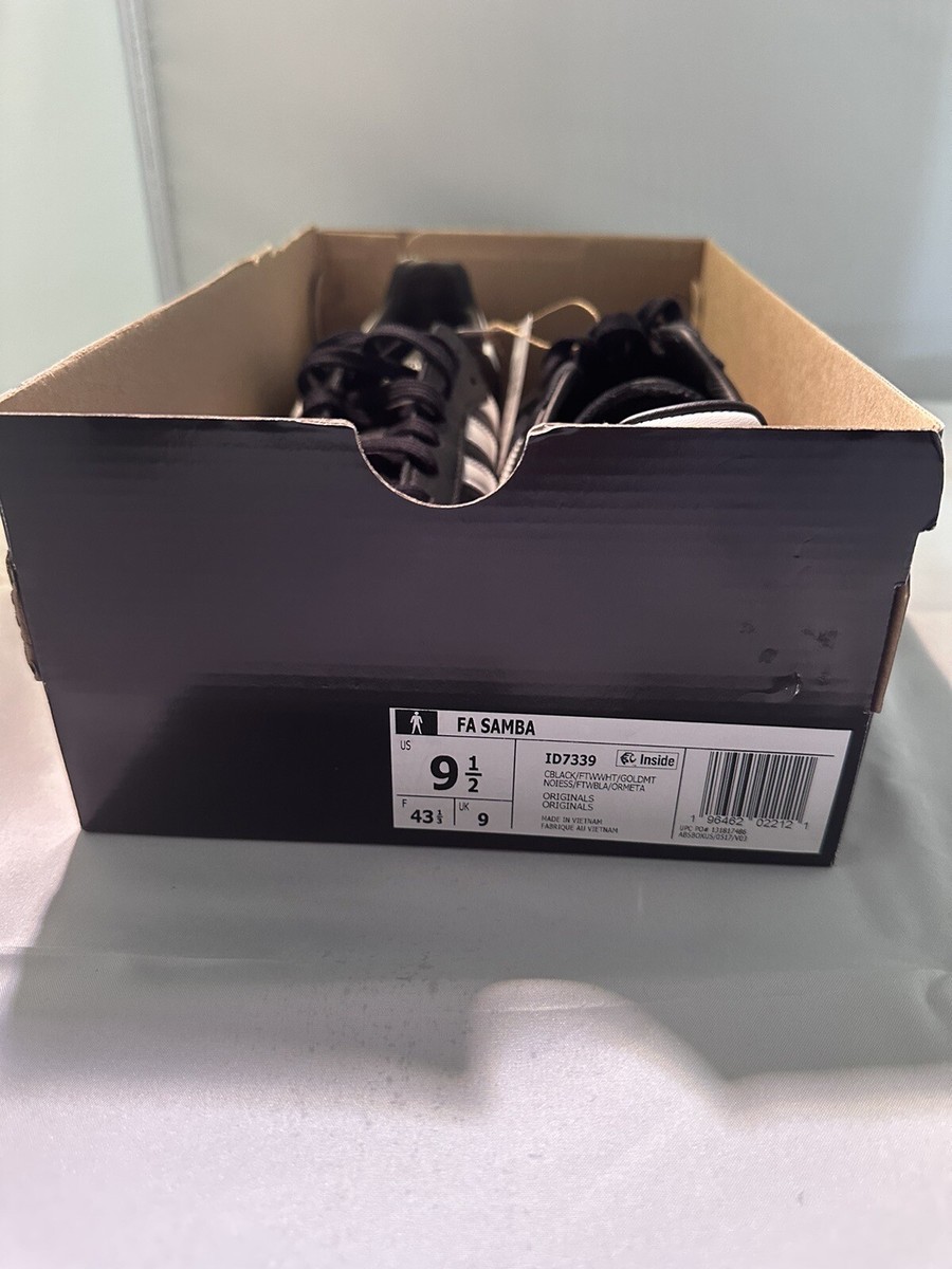 adidas x FA Samba Black/White; U.S. Men's Size 9.5 sneakers adidas x FA Samba Black/White; U.S. Men's Size 9.5 sneakers