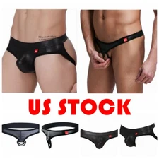 Sexy Men Bikini Briefs Backless Jockstrap Open Butt Strtchy Underwear Underpants