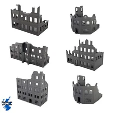 Stalingrad Ruins ww2 Scatter Terrain Tabletop Gaming 3DPrint 32/28/20/15/10mm