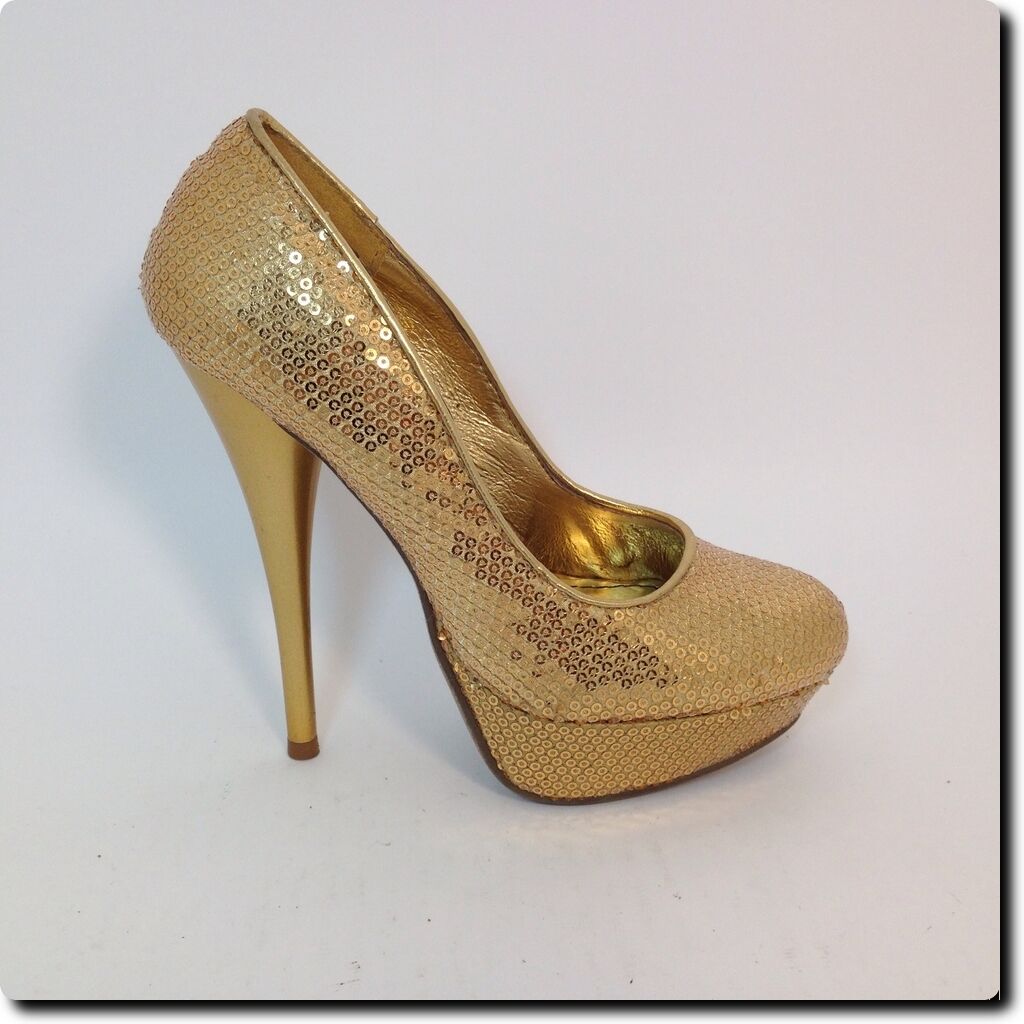 Herstyle Max 89% OFF Year-end annual account Gold Platform 6 Shoe