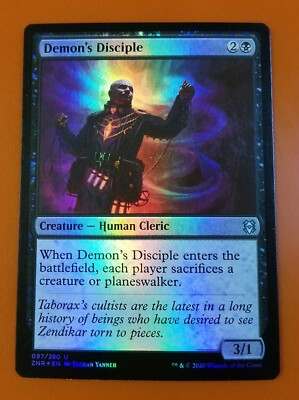 #ad 1x Demon#x27;s Disciple FOIL Zendikar Rising MTG Magic Cards $2.50