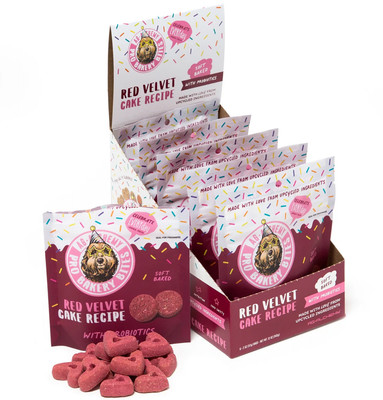 Pro Bakery Bites Probiotic Dog Treats RED VELVET CAKE 2 oz Bag - Fast Shipping
