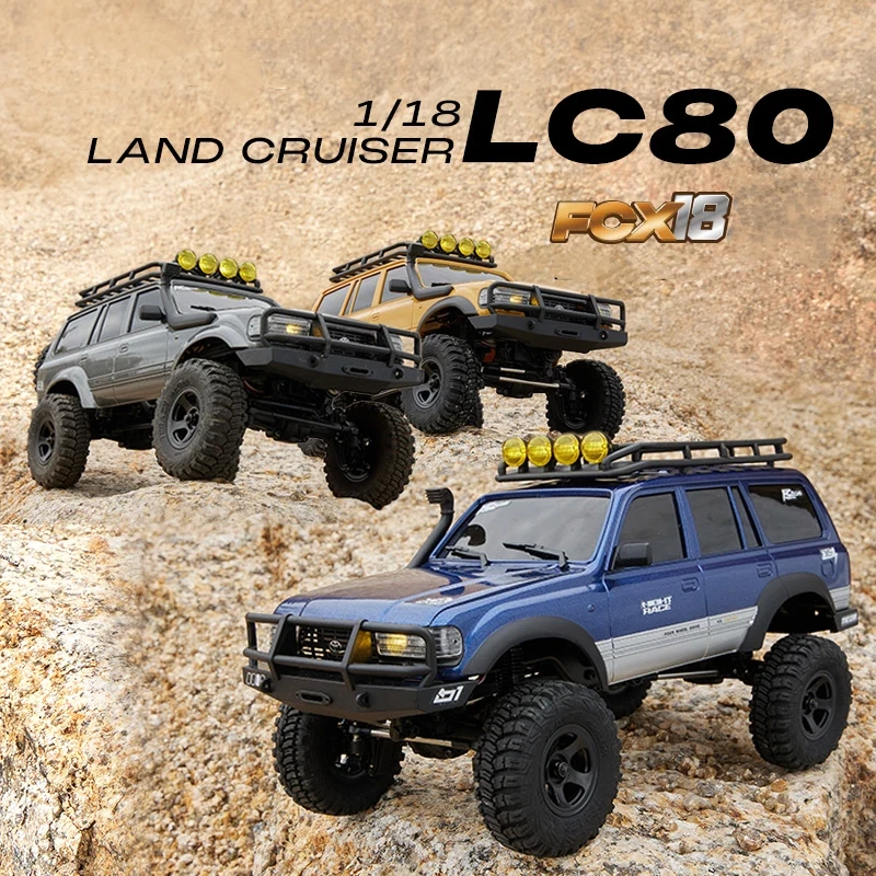 FMSRC RC Car 1:18 Land Cruiser LC80 Katana FCX18 Rock Crawler Model 2.4Ghz 4WD O - Image 3 of 4