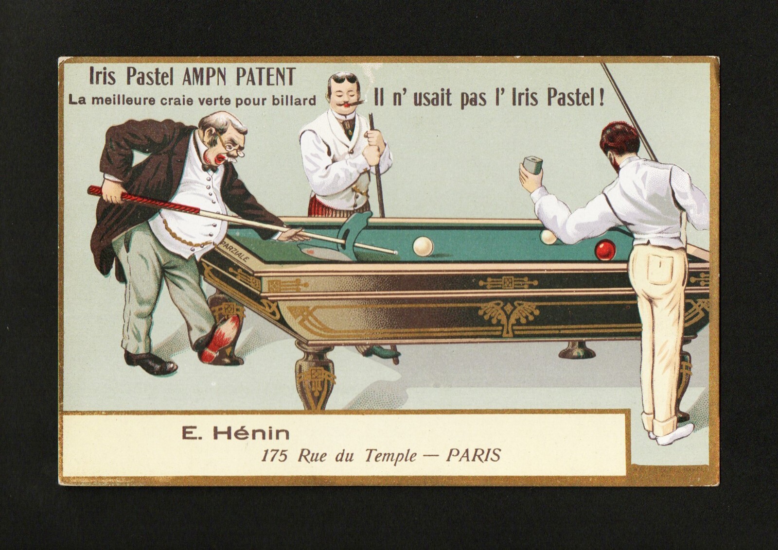 CARTOLINA - TEMATCHA - TAVOLO DA BILIARDO