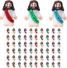 60PCS Little Jesus Figures Mini Jesus Figurines in Bulk Multicolor Tiny Jesus