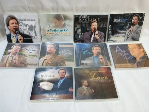 Lot Of 10 Religious CDs 7-Loren Larson 2-Bob Cornell 1-David Borg Jimmy Swaggart