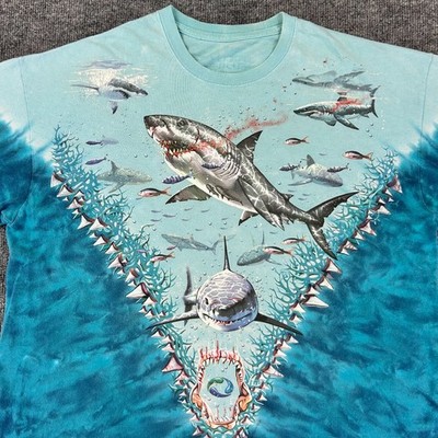 VINTAGE Liquid Blue Shirt Mens Extra Large Blue Great White