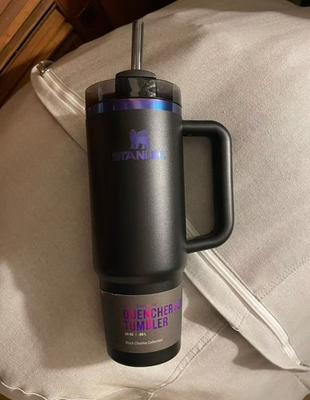 #ad Stanley The Flowstate Quencher H2.0 40oz Black Chroma Tumbler $39.99