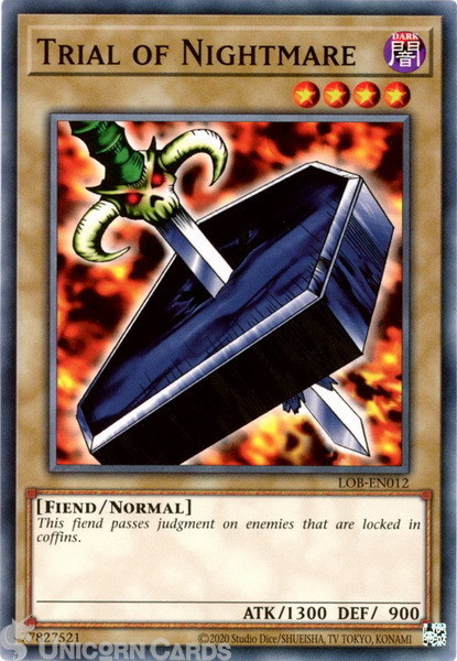 LOB-EN012 Trial of Nightmare :: Common 25th Anniversary Edition Mint YuGiOh Card