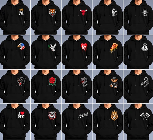 Custom Pullover Hoodie – Front Chest, Center & Back Logo, Photo, or Text image 4