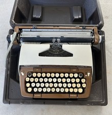 Vintage SMITH CORONA CLASSIC 12 Manual Typewriter (Brown) w/Case ~ For Parts thumbnail