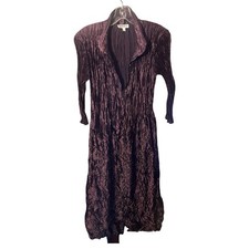 Alquema Nehru Smash Navy Collar Coat Dress Midi Button Womens Size 1 US Sm-Med