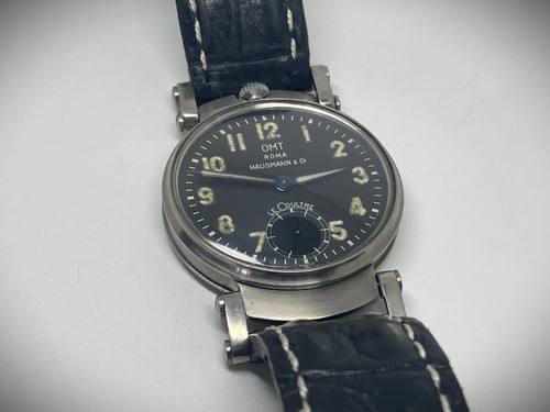 Jaeger leCoultre Hausmann & Co military mens watch. Titanium case