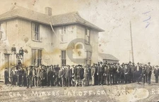 Coalgate OK Oklahoma Coal Mine Miners Pay Office RPPC Photo Postcard COPY