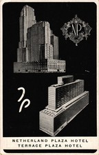 Vintage Netherland Terrace Plaza Hotels Cincinnati Ohio Postcard 1951