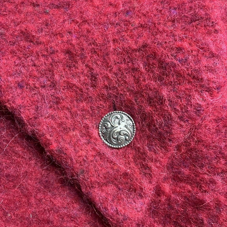 Cartera grande de lana roja vintage Foto 2 de 4