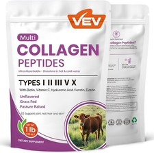Colageno Hidrolizado 16 Oz En Polvo Con Vitamina C Biotina For Women Sin Sabor