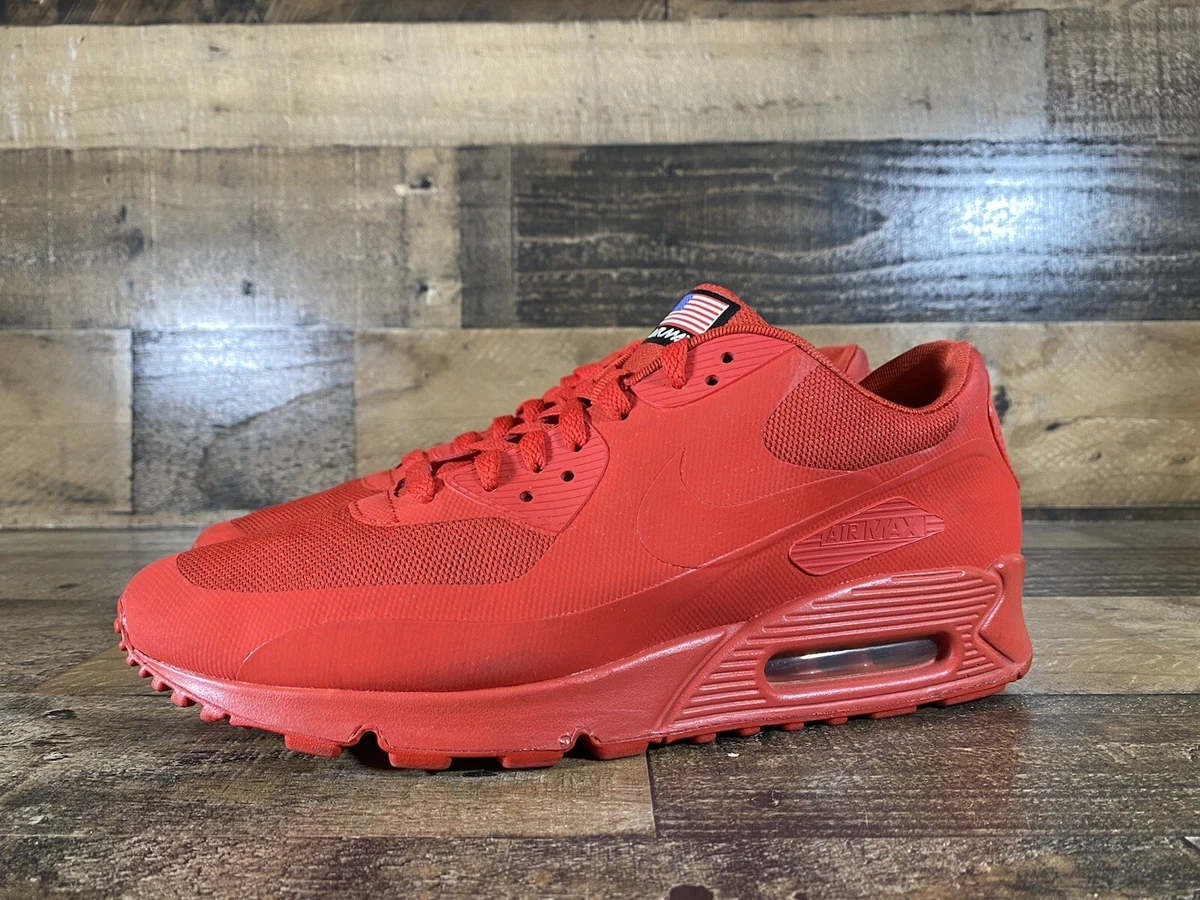 Reskyd Centimeter taxa Nike Air Max 90 Hyperfuse USA Size 10.5 Red Independence day 2013  613841-660 QS | eBay