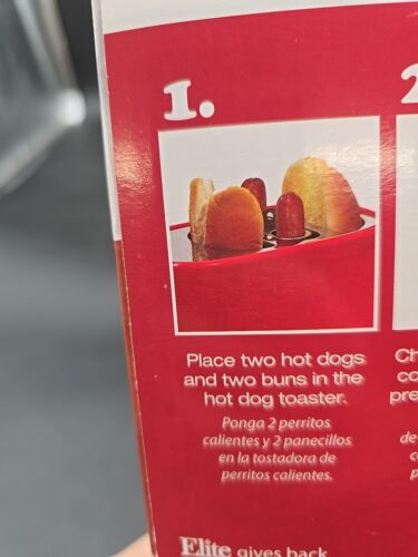 POP Up Hot Dog Toaster & Bun Warmer Americana Chicago Style Collection Red NIB - Picture 5 of 11