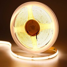 DC 12V COB LED Strip Light Warm White 3000K 16.4ft 5M 1560LEDs