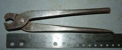 VTG. R.T. CO. RIVERSIDE TOOL CO. Hand Forged BLACKSMITH Tool PLIERS ANVIL LOGO