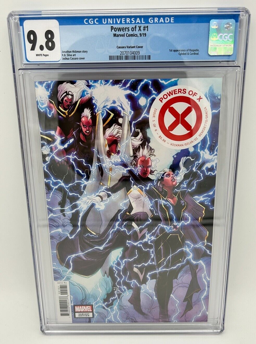 Powers of X # 1 - Joshua Cassara Cover Variant - Marvel Comics 2019 - CGC 9.8