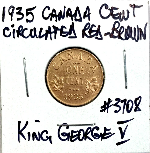 1935 Canada Small Cent — photo from the most recent tracked eBay sale